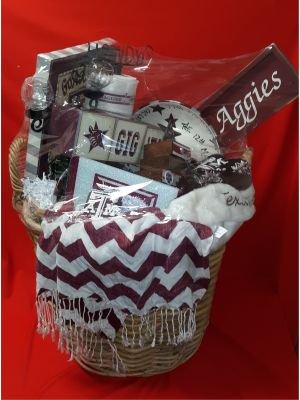 Texas A&M Aggies Fan Merchandise Basket