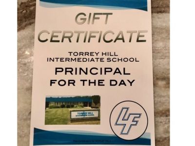 Torrey Hill Principal for a Half Day