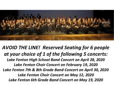Avoid the Line!! Reserved LF Concert Seating!