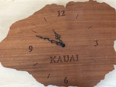 WOODEN CLOCK KAUAI