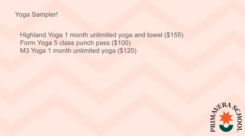 Yoga Sampler!