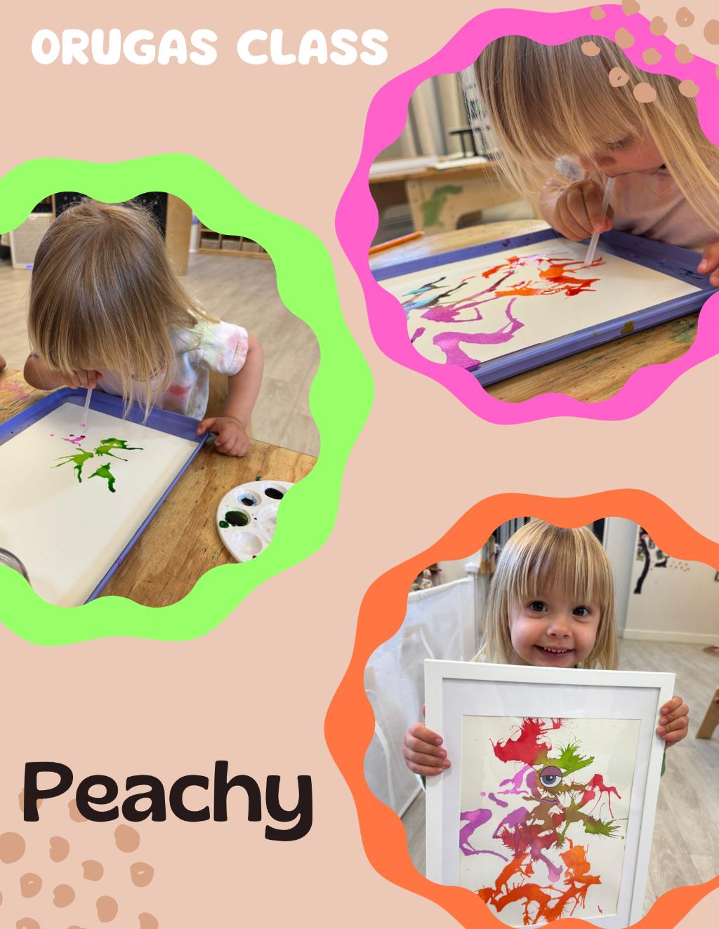 Student Art-Orugas-Peachy