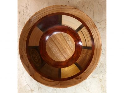 Hand-crafted segmented wood bowl