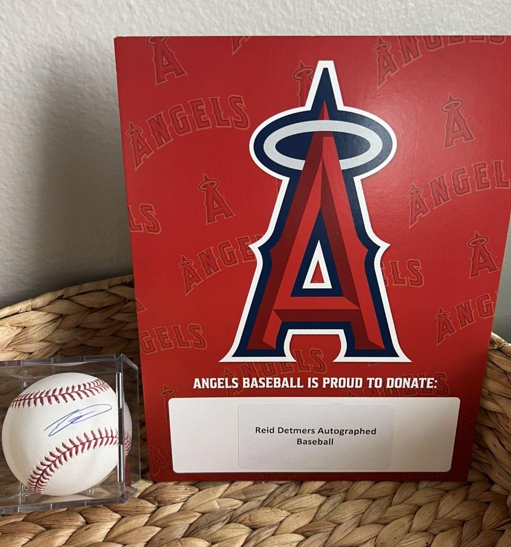 ANGELS BASEBALL: Reid Detmers Autographed Baseball