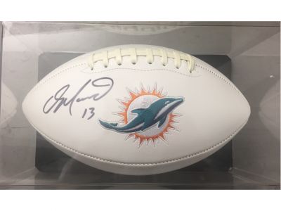 Dan Marino Signed Dolphins Football with Case