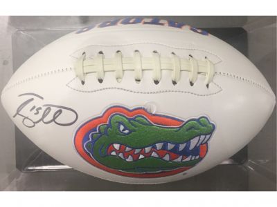 Tim Tebow Signed Gators Football with Case