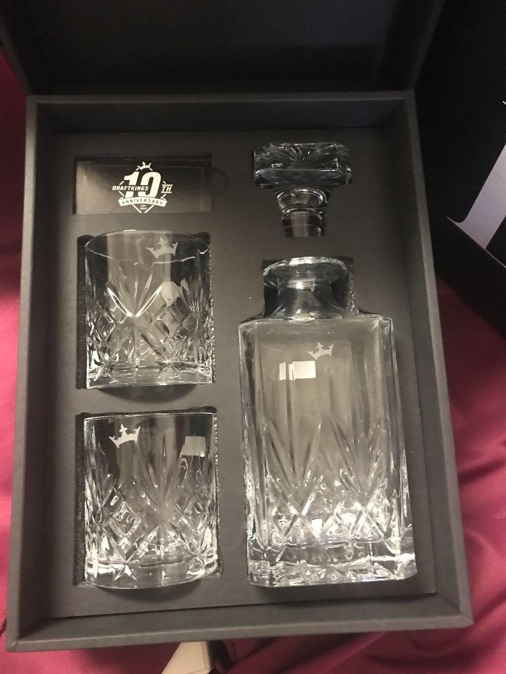 DraftKings 10th Year Anniversary Crystal Whiskey Dec...