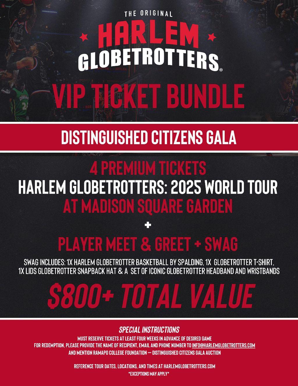 The Harlem Globetrotters: Spread the Game World Tour 2024-2025  (Four Tickets)