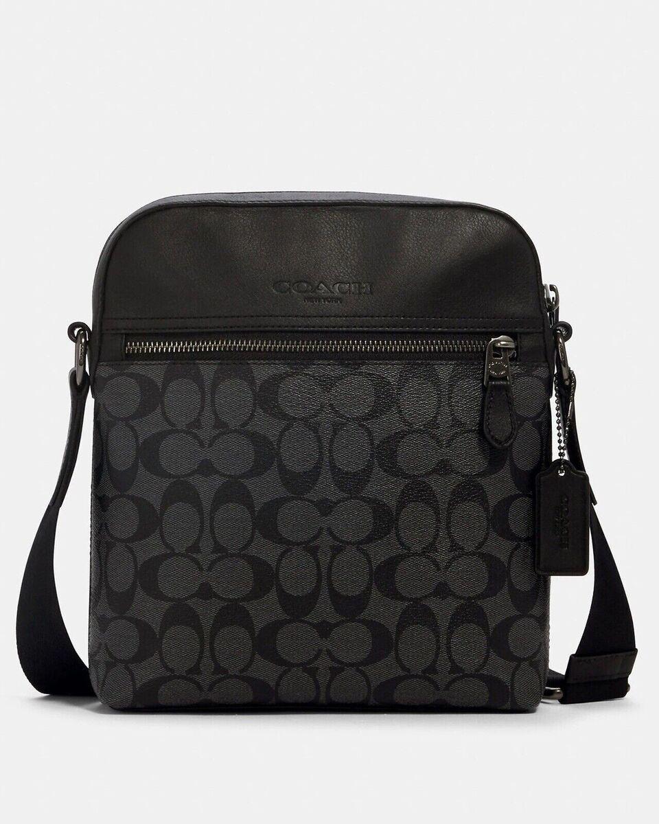 Black Coach Houston Flight Bag