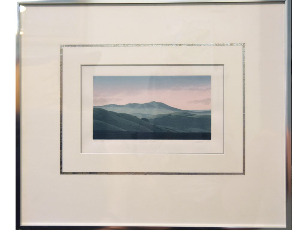 Framed Kathleen Lipinski print, ''Coyote Ridge''