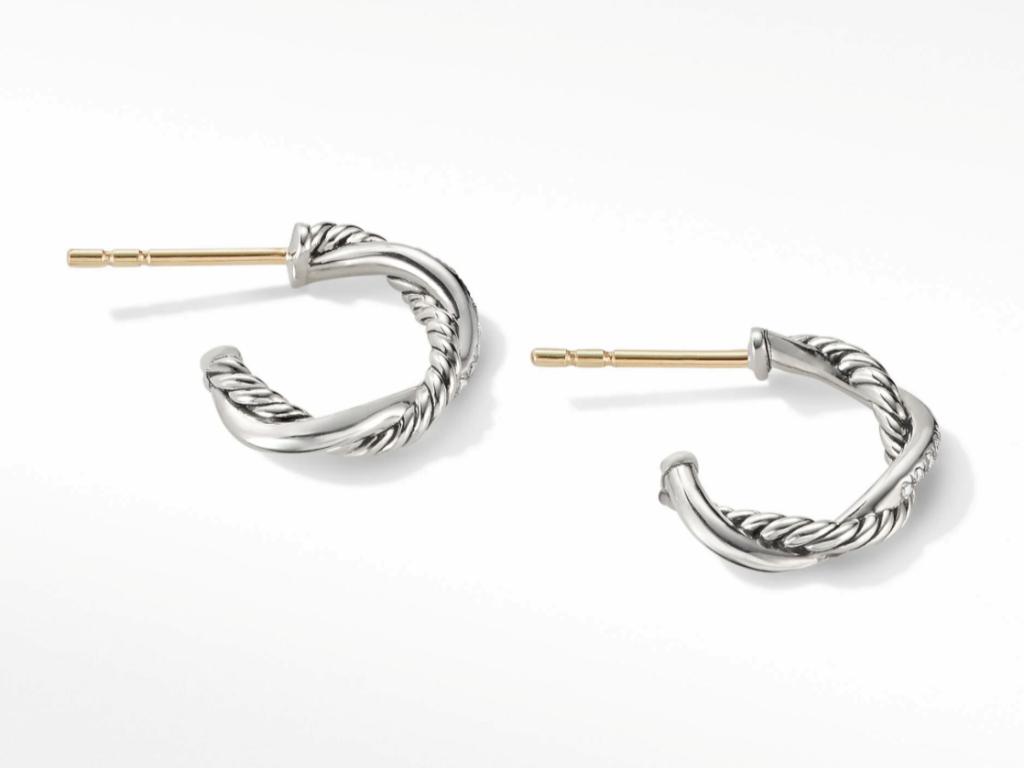 David Yurman Petite Infinity Huggie Earrings in Ster...