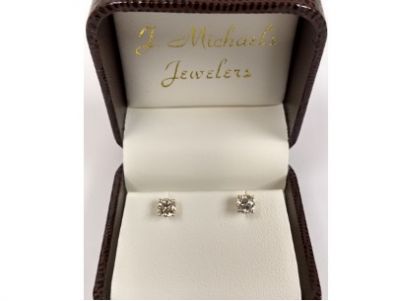 A Pair of Diamond Earrings