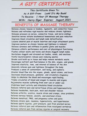 One Hour Therapeutic Massage by Harry Elger