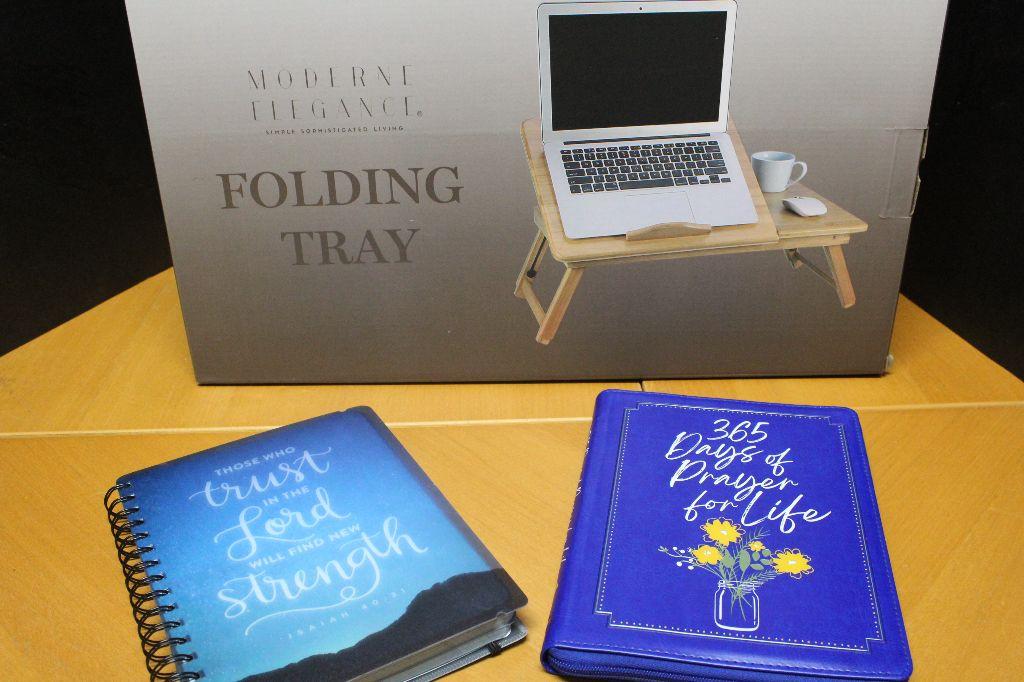 Folding Tray and Books