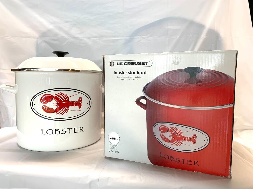 Le Creuset Enameled Metal Lobster Pot in White