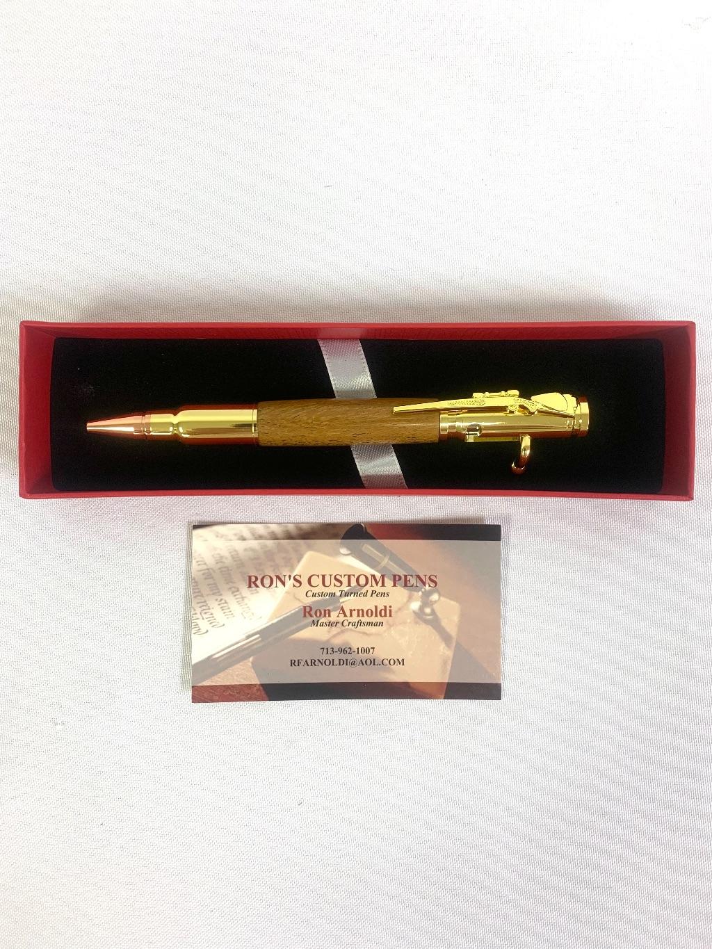 Bubinga Wood Bolt Action Pen - Custom Made by Ron Ar...