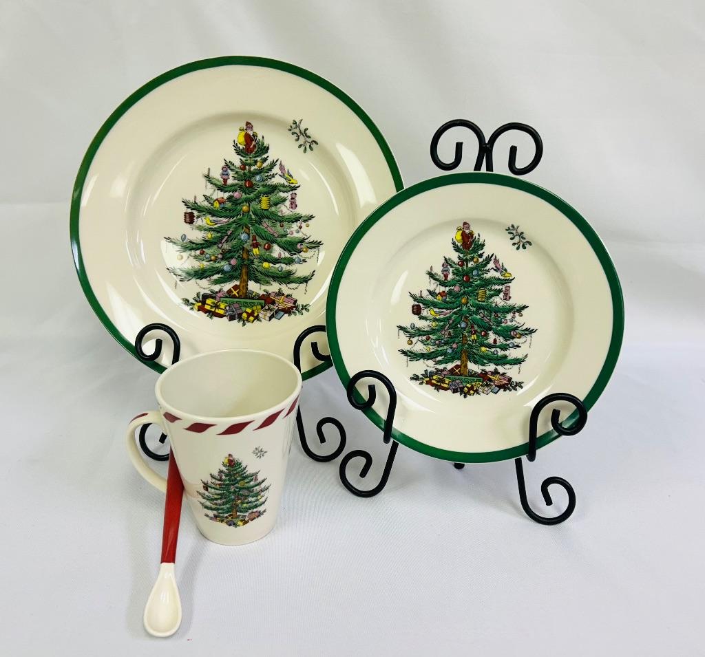Christmas Spode Dishes-12 Dinner Plates/12 Salad Pla...