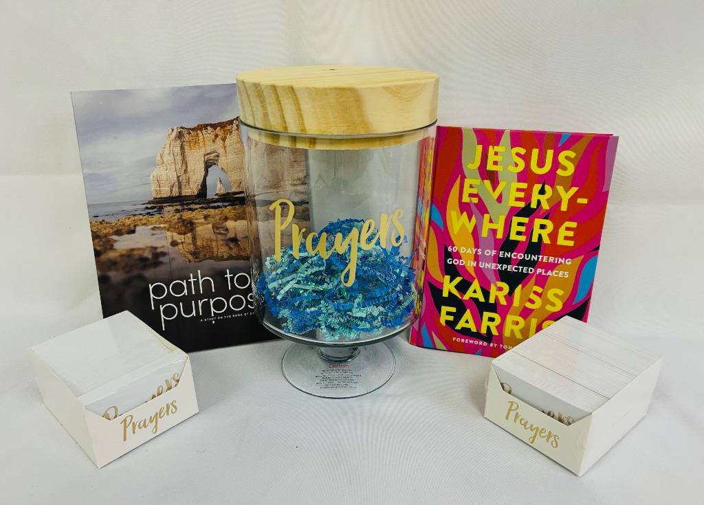 Footed Prayer Jar w/ Path to Purpose & Jesus Eve...