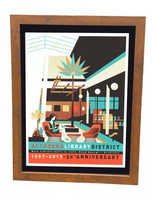 Special-Edition Altadena Main Library 50th Anniversary Poster