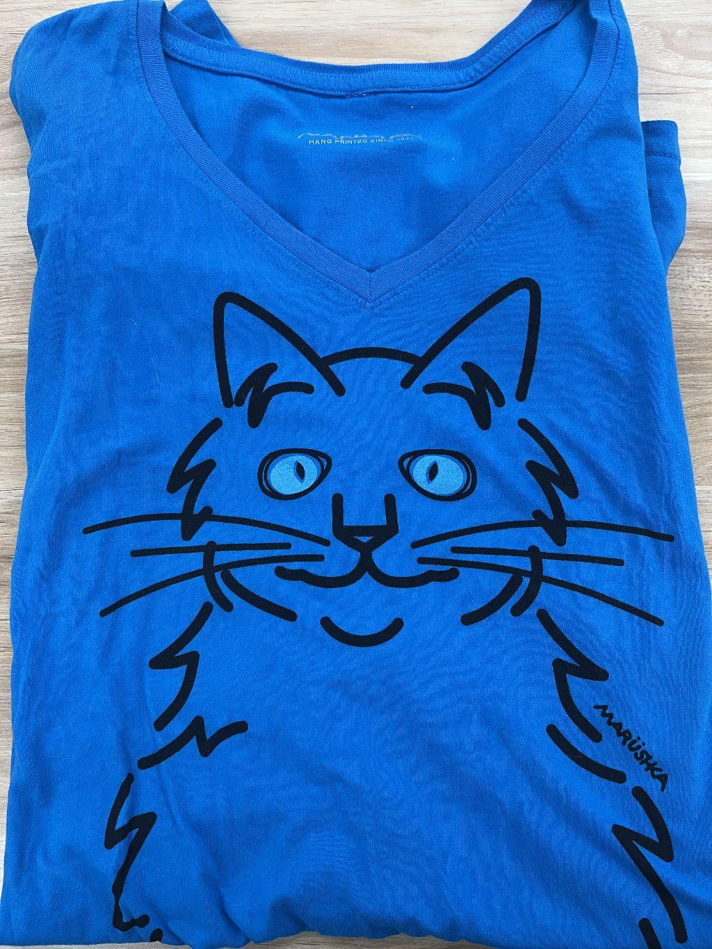 Marushka Tee Shirt Dress - Teal Cat