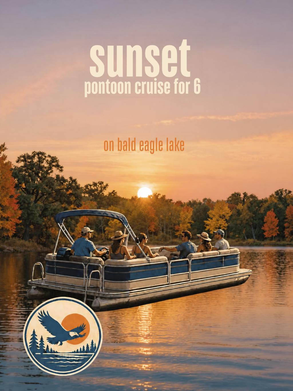 Sunset Pontoon Ride on Bald Eagle Lake
