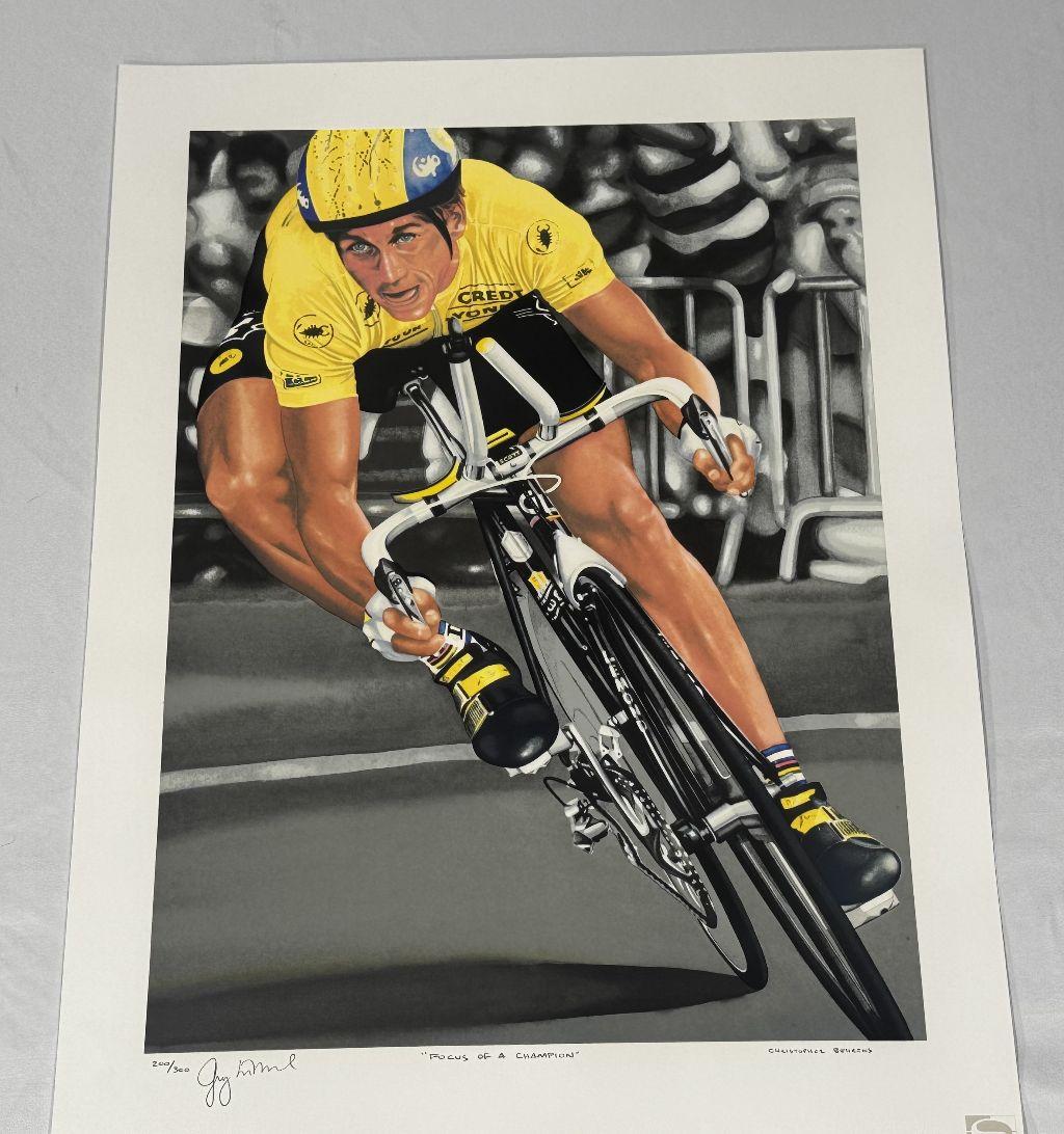 Original Greg LeMond Painting by Christopher Behrens