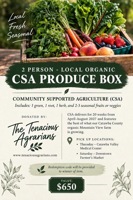 20-Week Local Organic CSA Produce Box for Two