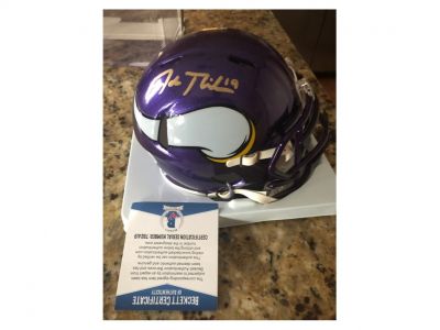 Adam Theilen MN Vikings Signed Mini Helmet with Certificate of Authentcity