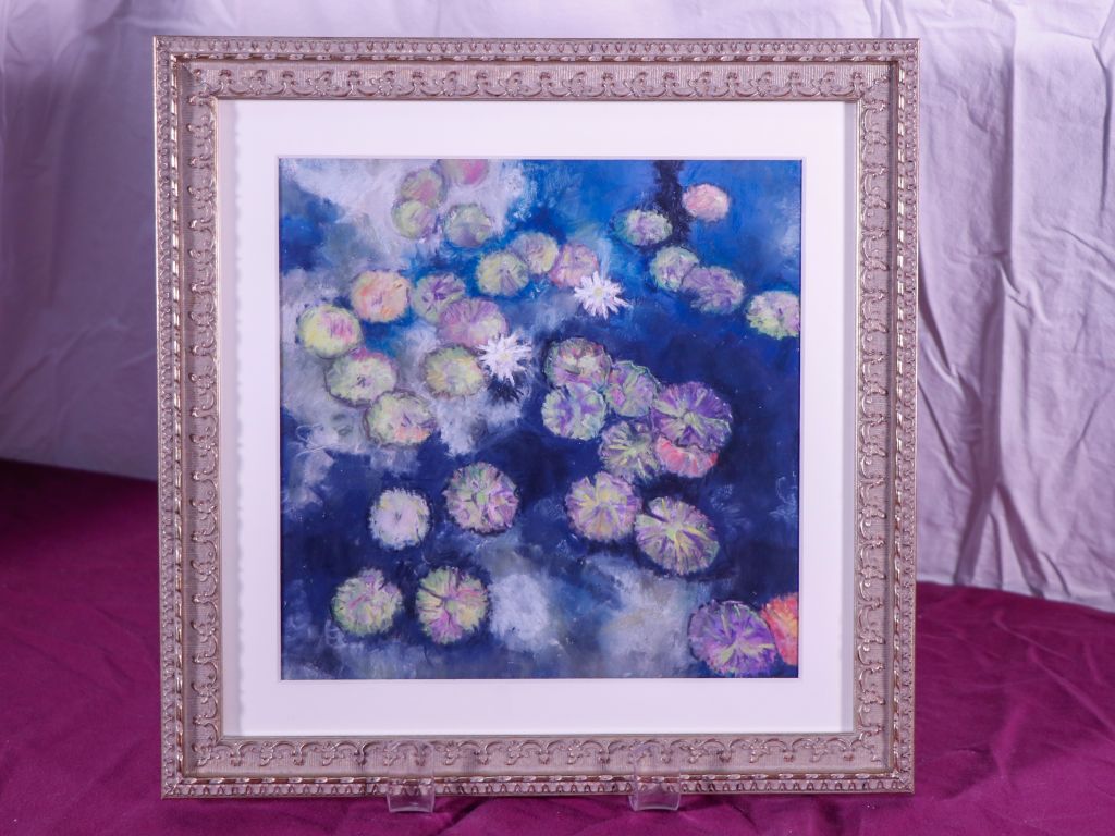 ''After Monet'' - Framed Pastel by Noted Local Artis...