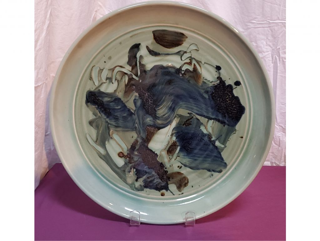 Porcelain platter by noted artist Regis Brodie