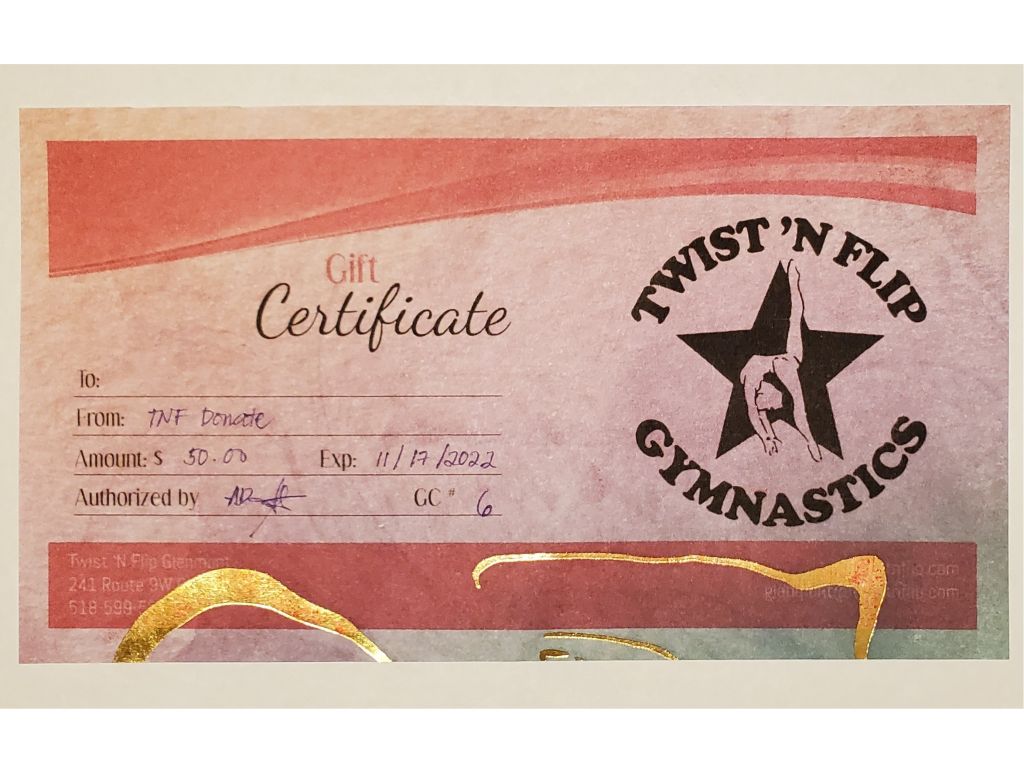 $50 Gift Certificate - Twist 'N Flip Gymnastics