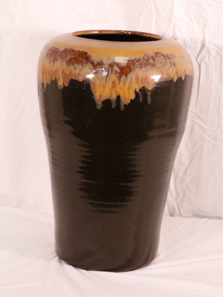 Hand thrown pottery vase