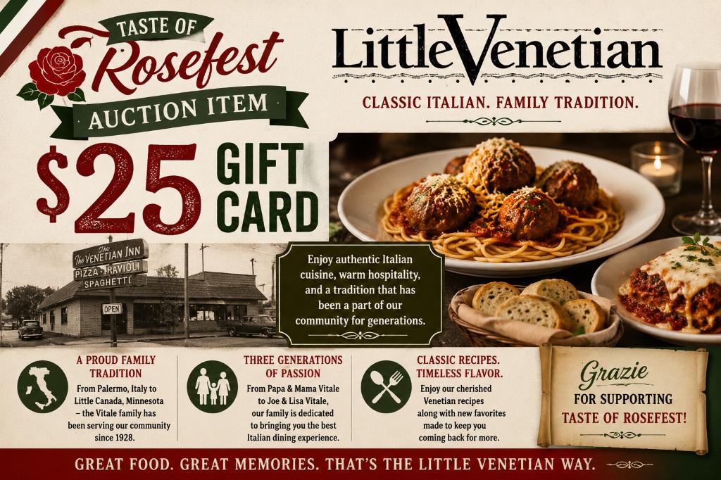 $25 Gift Card to Little Venetian