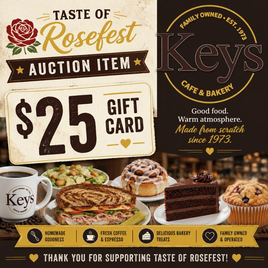 $25 Gift Card to Keys Café & Bakery