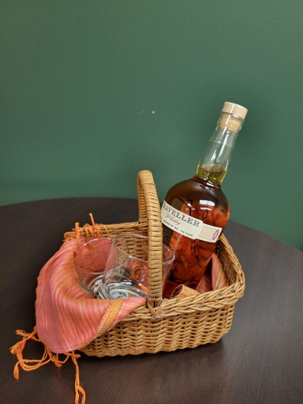 Traveller Whiskey and Glasses