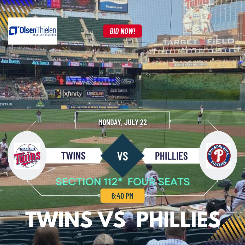 MN Twins Tickets - July 22