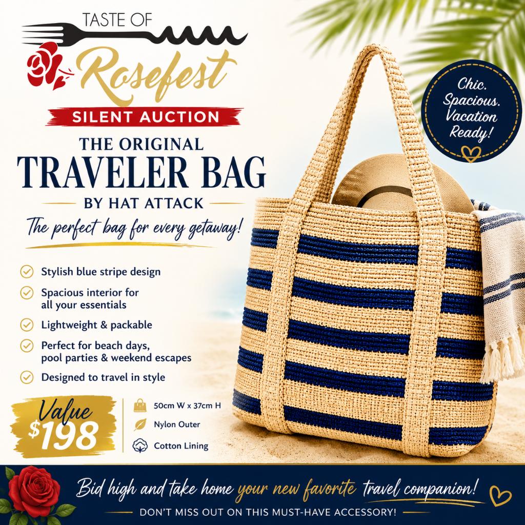 Hat Attack Original Traveler Bag – Blue Stripe...