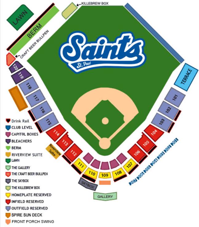 Saint Paul Saints Baseball - Seats July 26