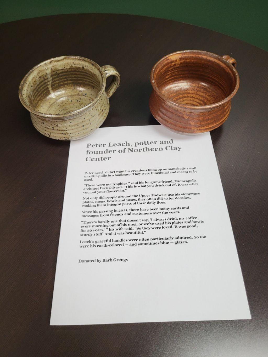 Peter Leach Stoneware Mugs