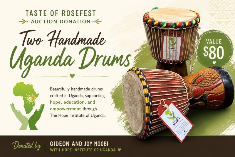 Two Handmade Uganda Drums
