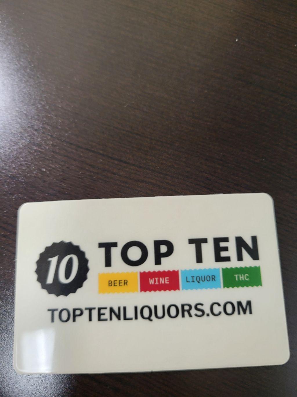 Top 10 Liquors Gift Card