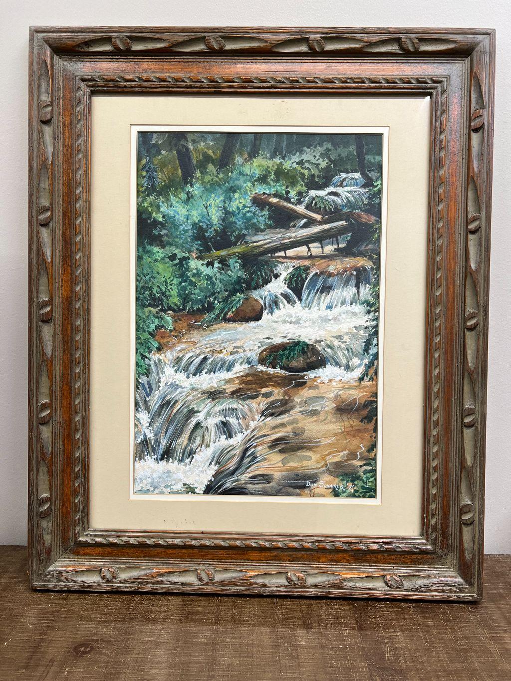 Collectible Art by Don Schairer in Custom Wooden Fra...