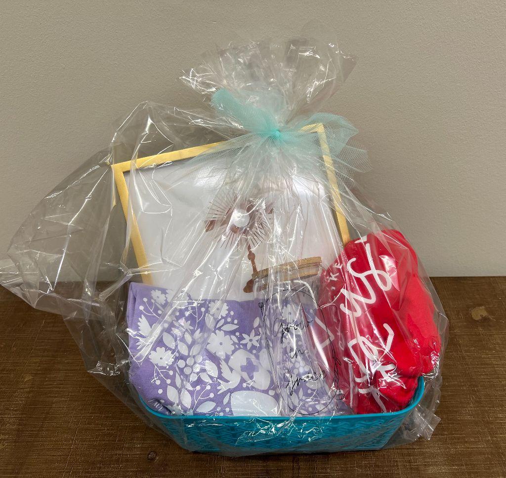 Religious Gift Basket donated by Pamela De La Garza