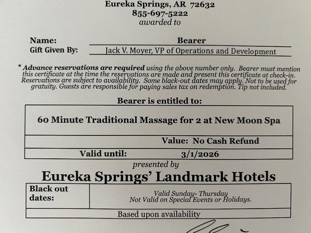 60 Minute Massage for Two at New Moon Spa