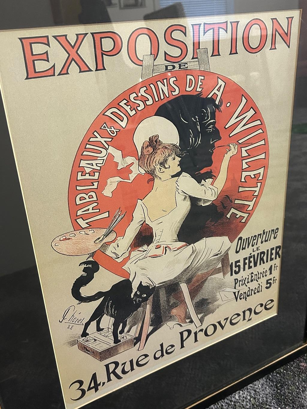 Framed French Art Nouveau Poster
