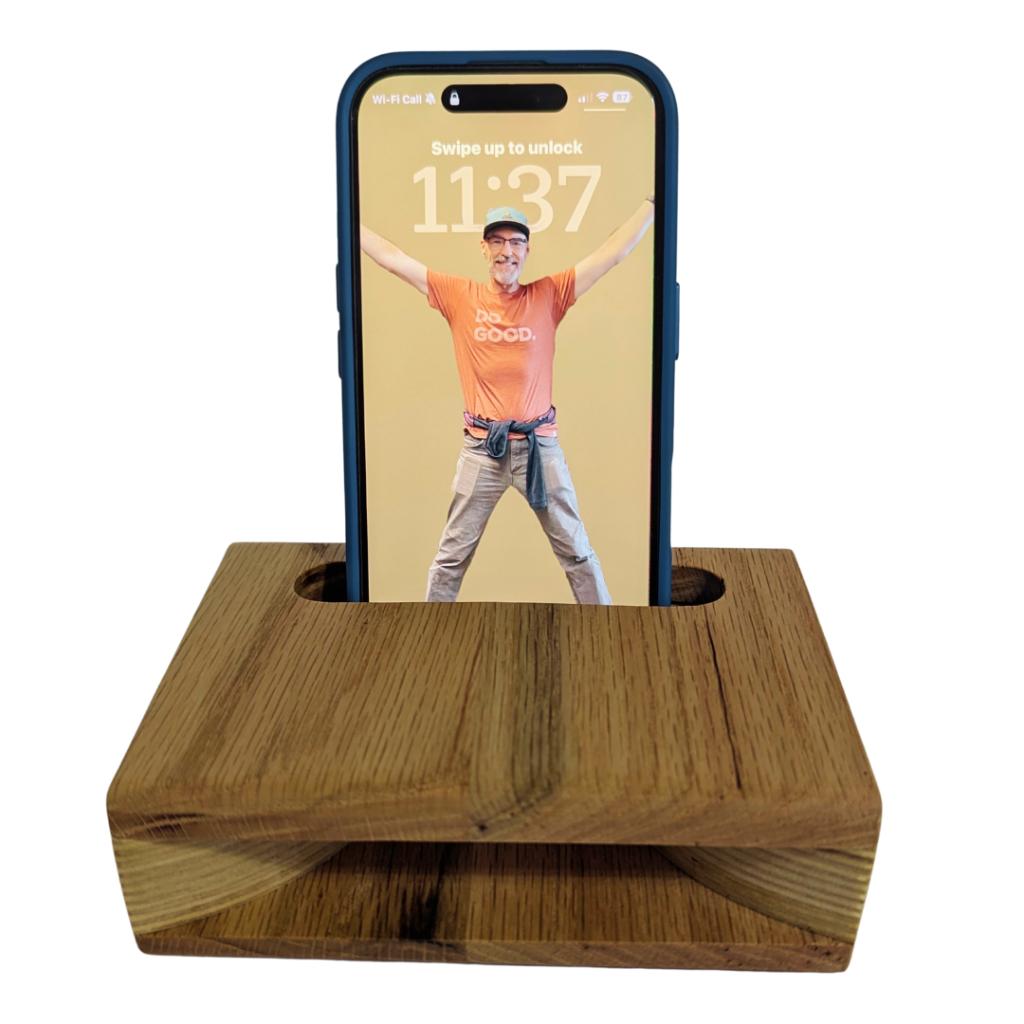 Handcrafted Wooden Phone Amplifier