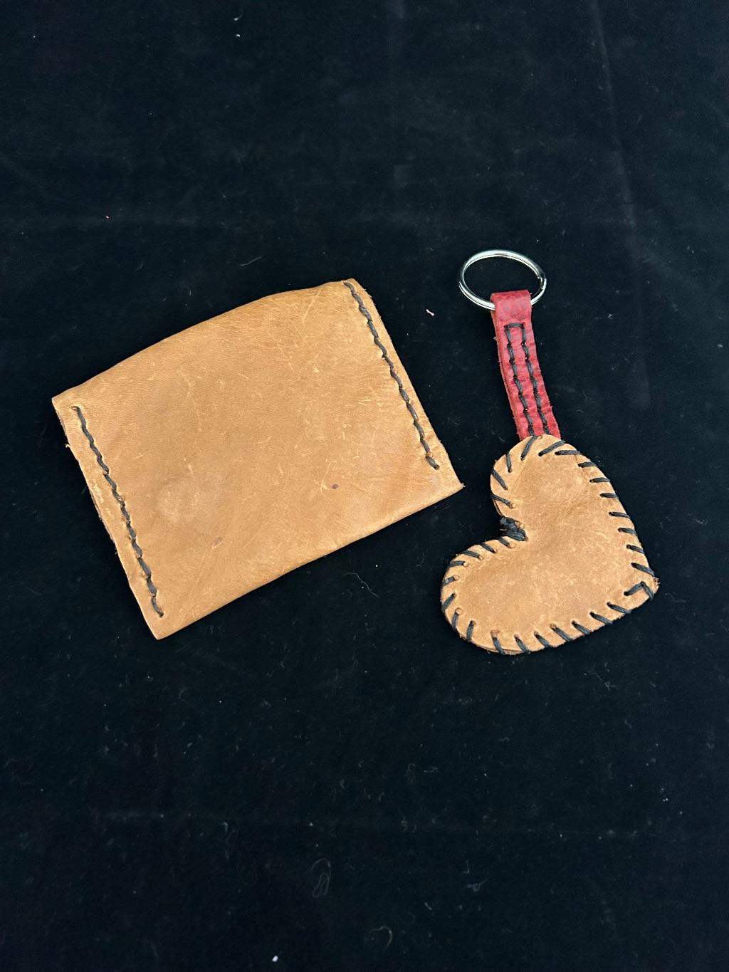 Handmade Leather Keychain and Coin-purse
