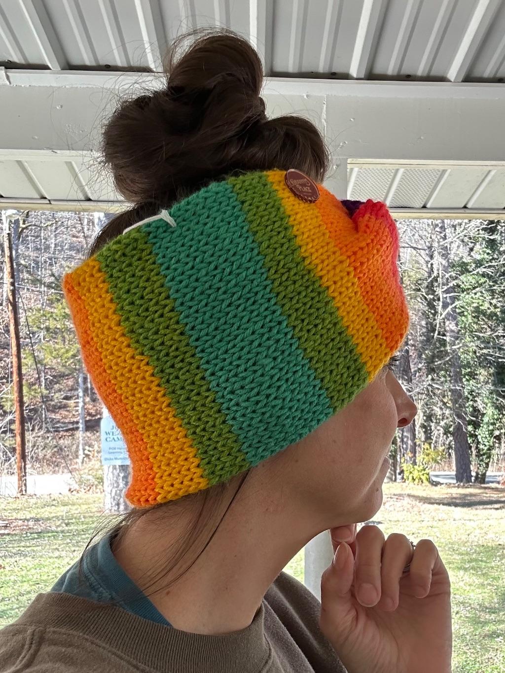 Colorful Knitted Ear Wrap