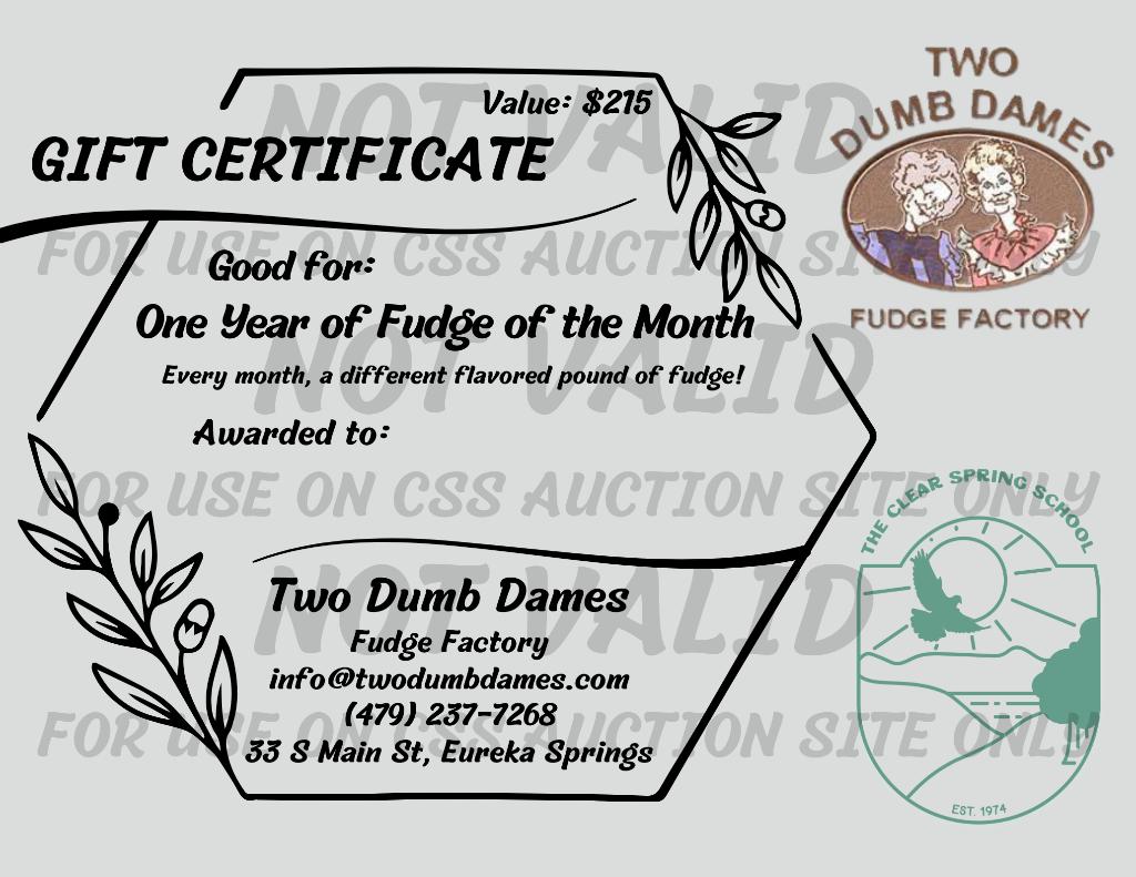Fudge for a Year - Two Dumb Dames Fudge Factory