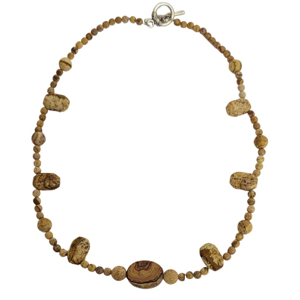 2 Handcrafted Gemstone Necklaces by FISH